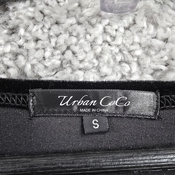 Urban CoCo‎ Maxi Dress Womens Small Black Velvet Goth Witchy Festival Medieval - Picture 4 of 16